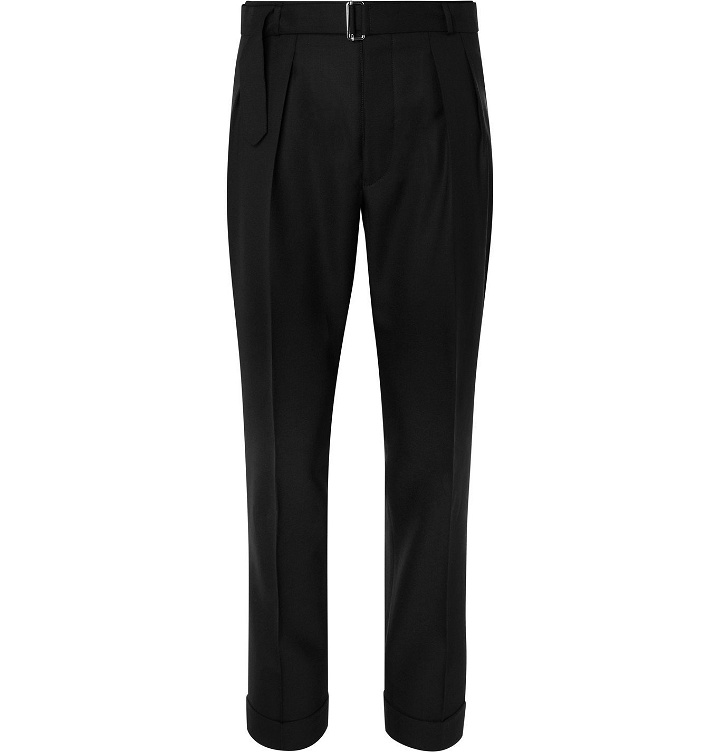 Photo: OFFICINE GÉNÉRALE - Hugo Tapered Pleated Virgin Wool Suit Trousers - Blue
