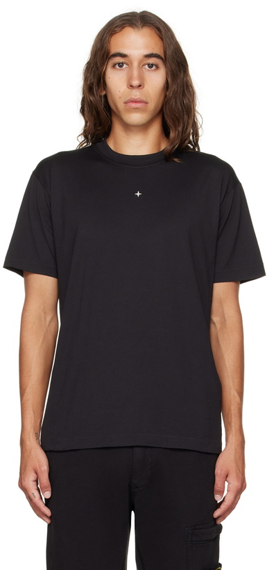 Photo: Stone Island Black Embroidered T-Shirt