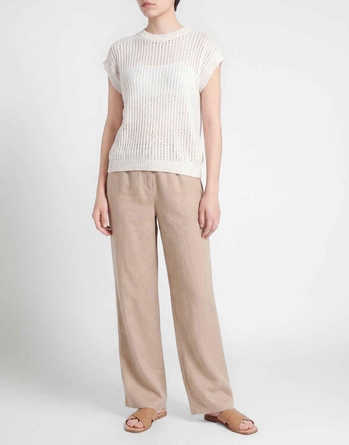Peserico Womens Sweater in Off white