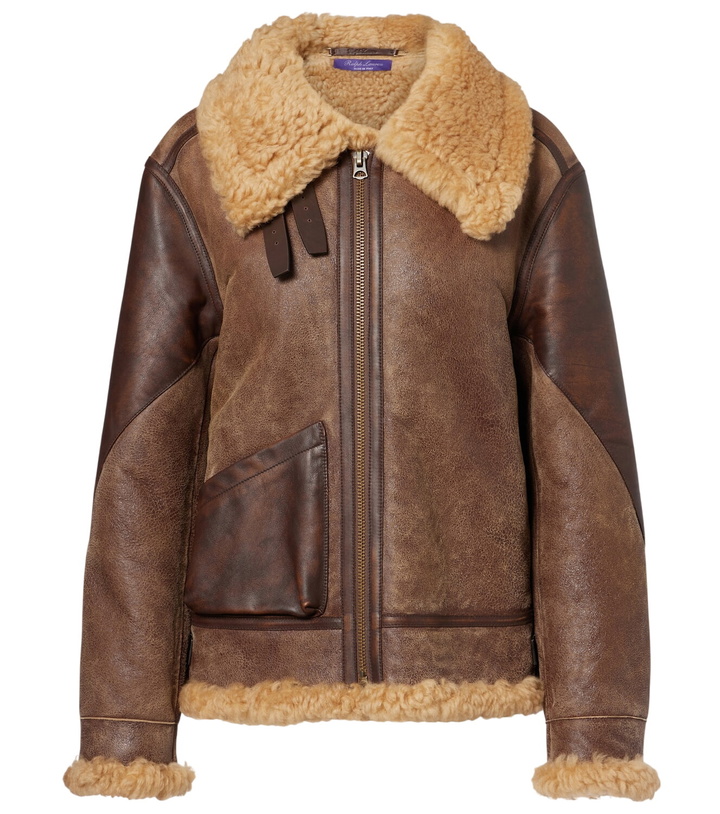 Photo: Ralph Lauren Collection Shearling-trimmed leather jacket