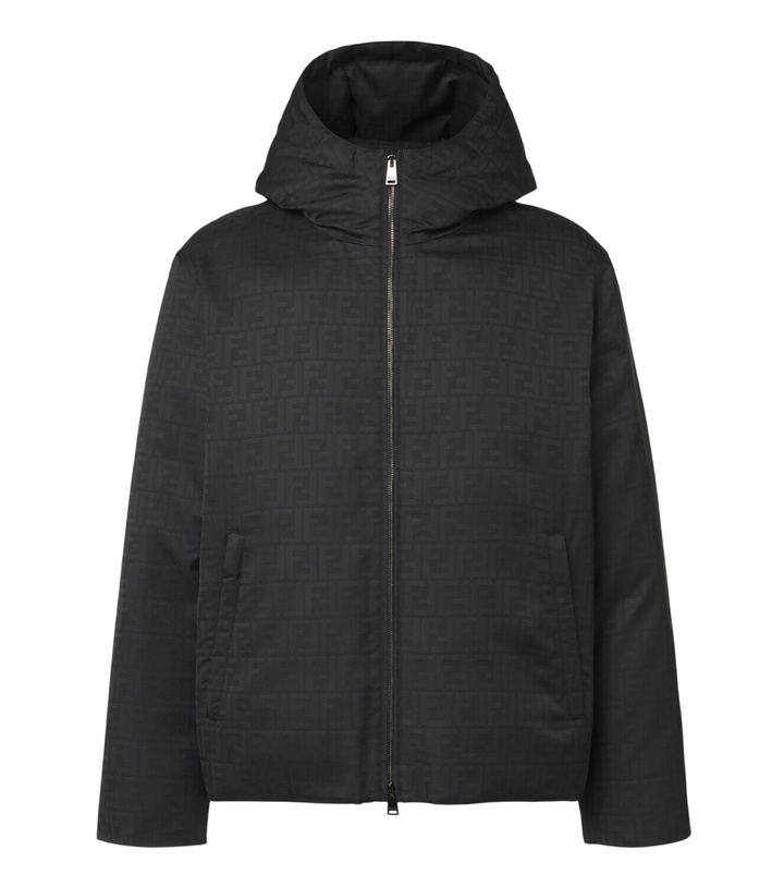 Photo: Fendi FF Zucca hooded down jacket