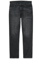 7 For All Mankind Slimmy Tapered-leg Jeans Black
