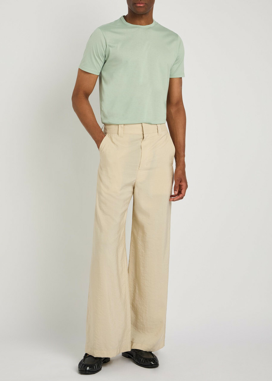 Sunspel Cotton T-shirt Light Green