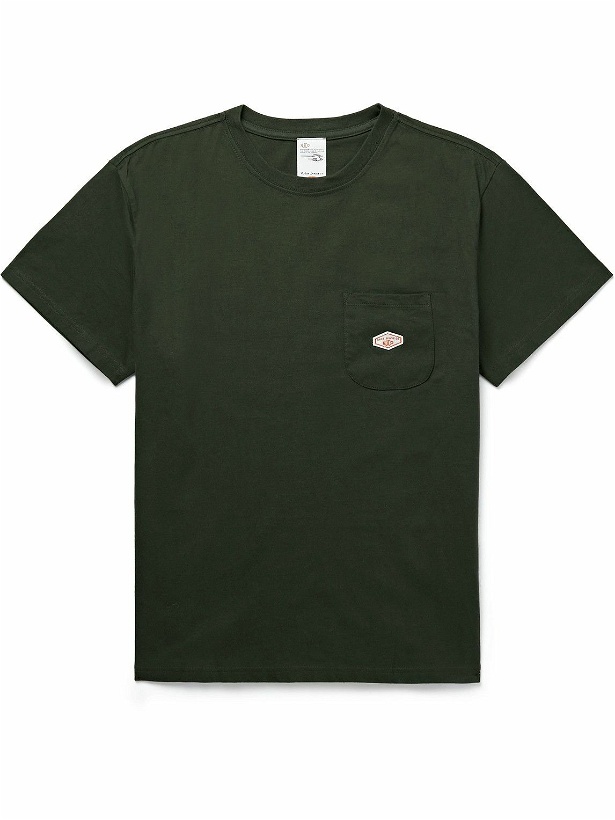 Photo: Nudie Jeans - Leffe Logo-Appliquéd Cotton-Jersey T-Shirt - Green