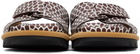 Dries Van Noten Brown & White Leather Net Sandals