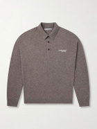 Acne Studios - Oversized Logo-Embroidered Wool and Yak-Blend Polo Sweater - Brown