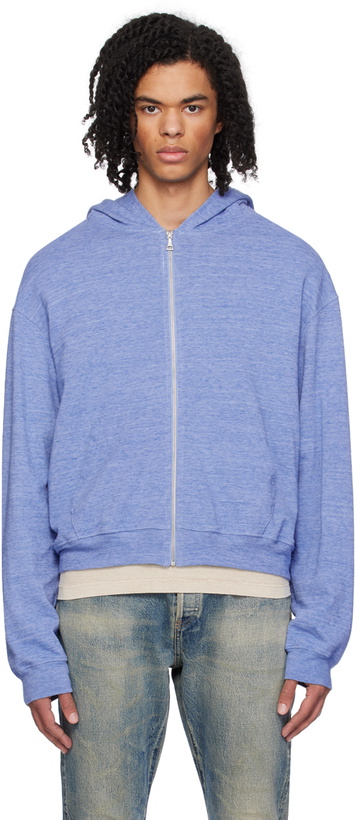 Photo: John Elliott Blue Vintage Melange Hoodie