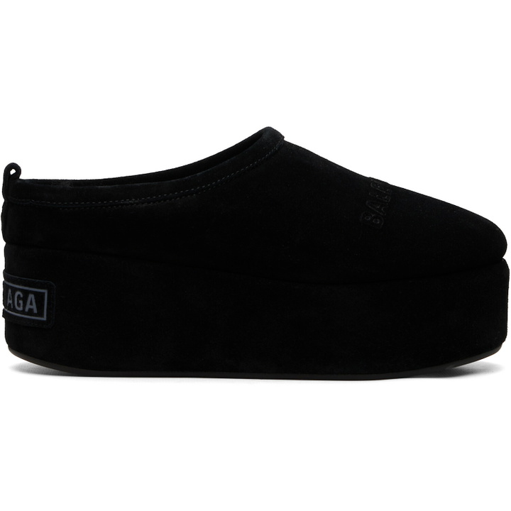 Photo: Balenciaga Black Alaska Soft Platform Loafers