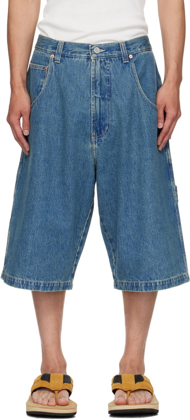 Photo: VETEMENTS Blue Hip-Hop Denim Shorts