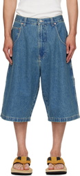 VETEMENTS Blue Hip-Hop Denim Shorts