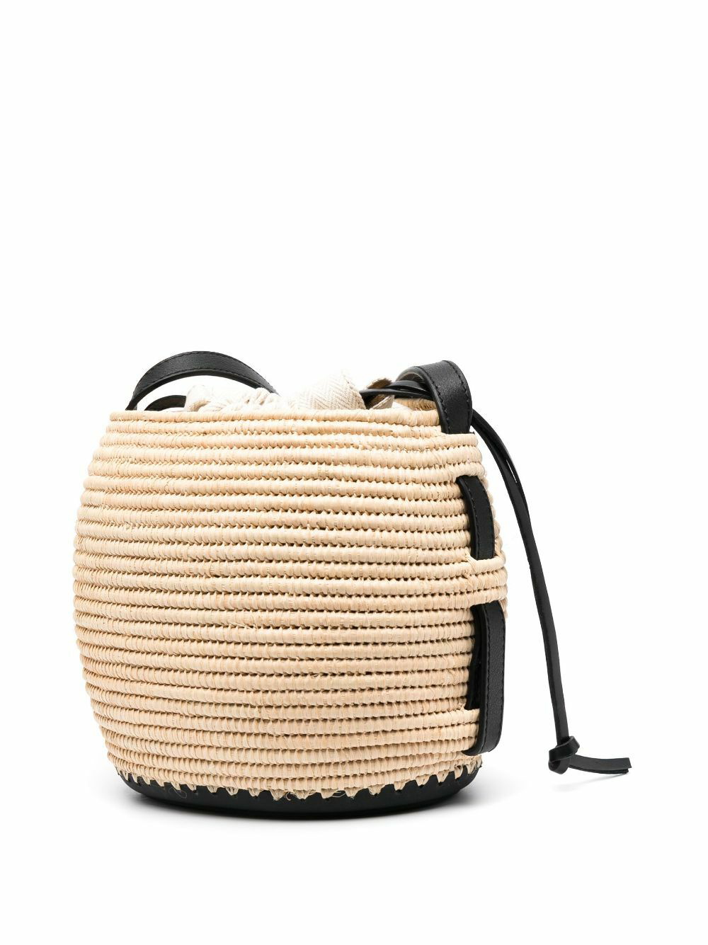 Shop LOEWE LOEWE x Paula's Ibiza Beehive Raffia Bucket Bag