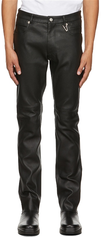 Photo: 1017 ALYX 9SM Black Leather 6 Pocket Trousers