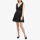 Deiji Studios Women's Wrap Tie Mini Dress in Black