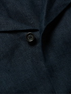 Oliver Spencer - Havana Camp-Collar Linen Shirt - Blue