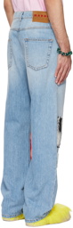 Marni SSENSE Exclusive Blue Jeans