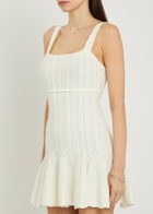 Loveshackfancy Tabatha Pointelle-knit Mini Dress White