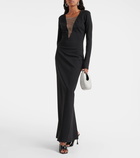 Staud Kris mesh-trimmed gown