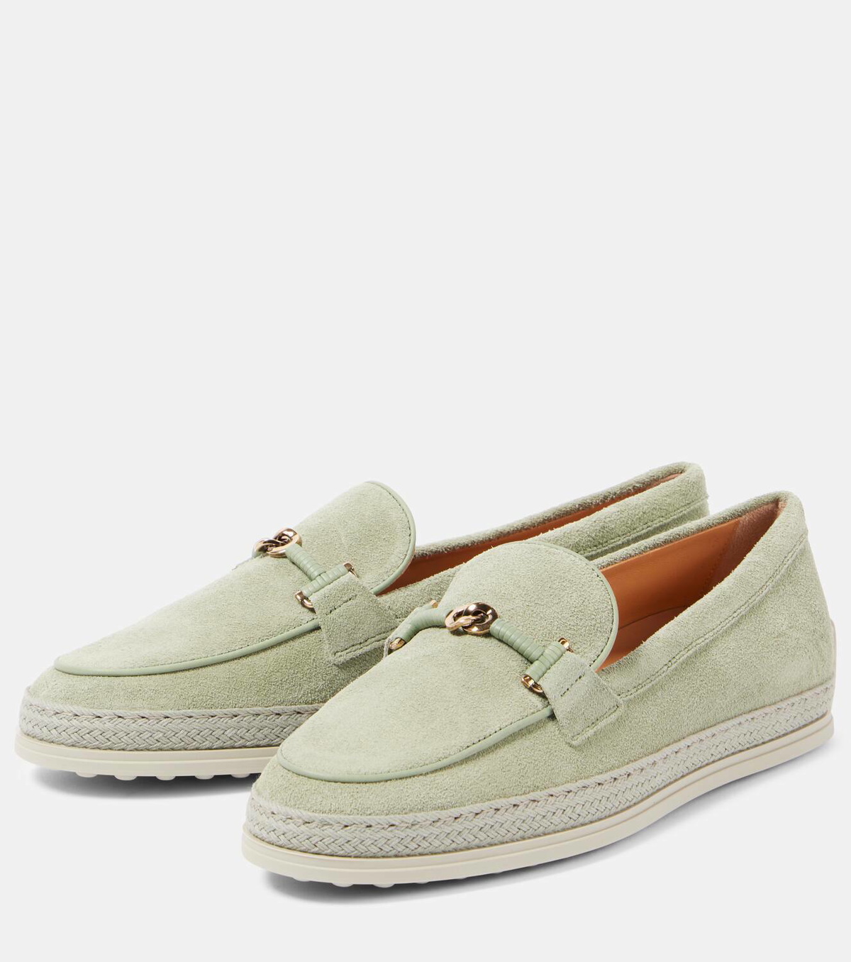 Tod's T Ring suede loafers