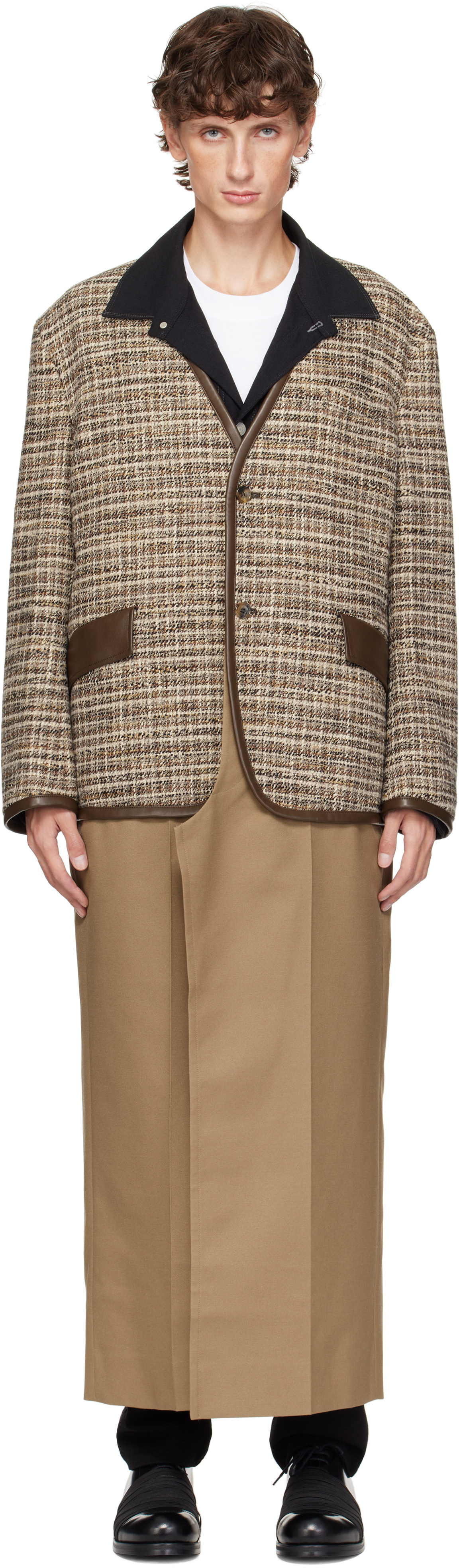 Junya Watanabe Brown Tweed Jacket Junya Watanabe