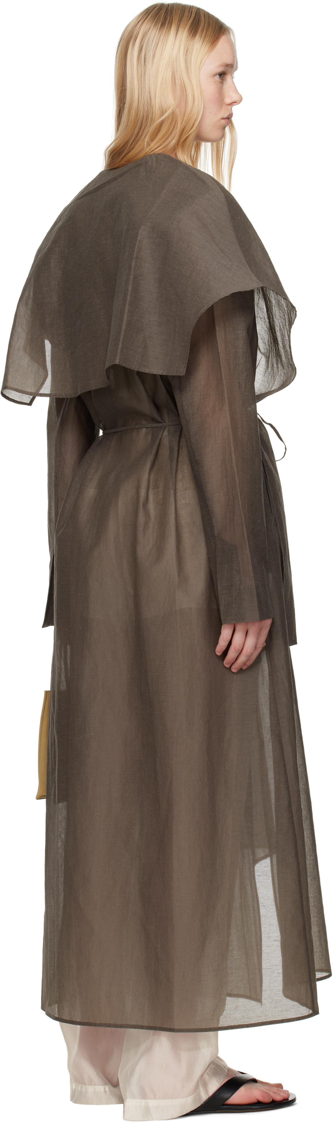 Ruohan Brown Copperi Trench Coat
