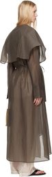 Ruohan Brown Copperi Trench Coat