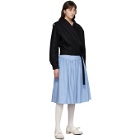 Vejas Blue Wool Basque Skirt