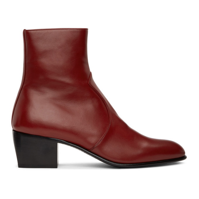 Photo: Saint Laurent Red Cole Boots