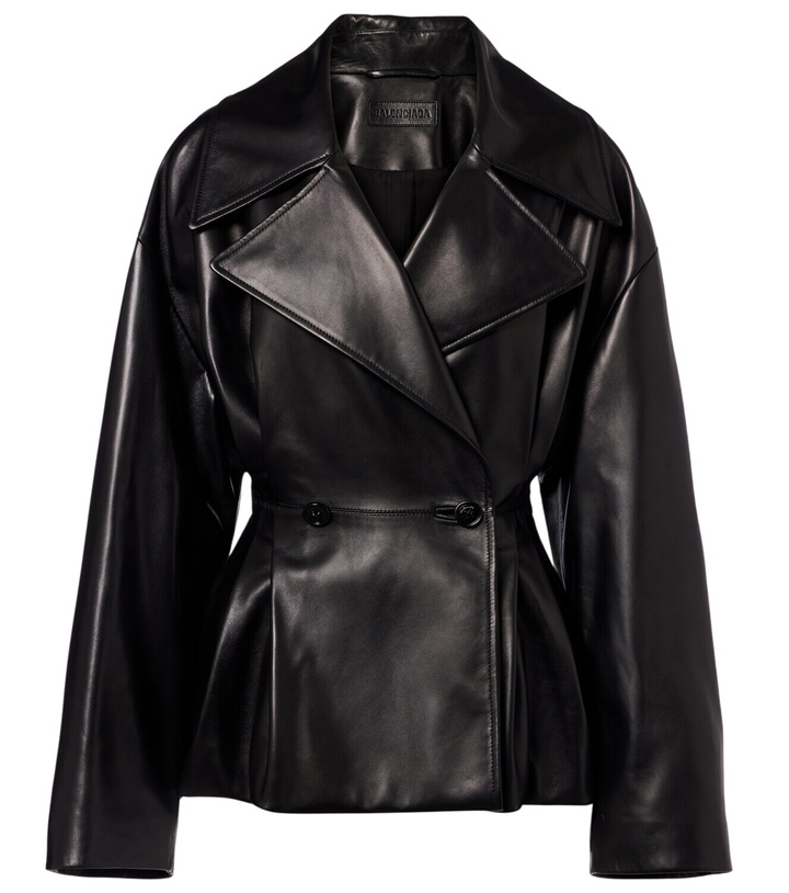 Photo: Balenciaga Double-breasted leather jacket