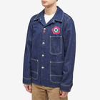 Kenzo Paris Men's Kenzo Target Workwear Jacket in Rinse Blue Denim