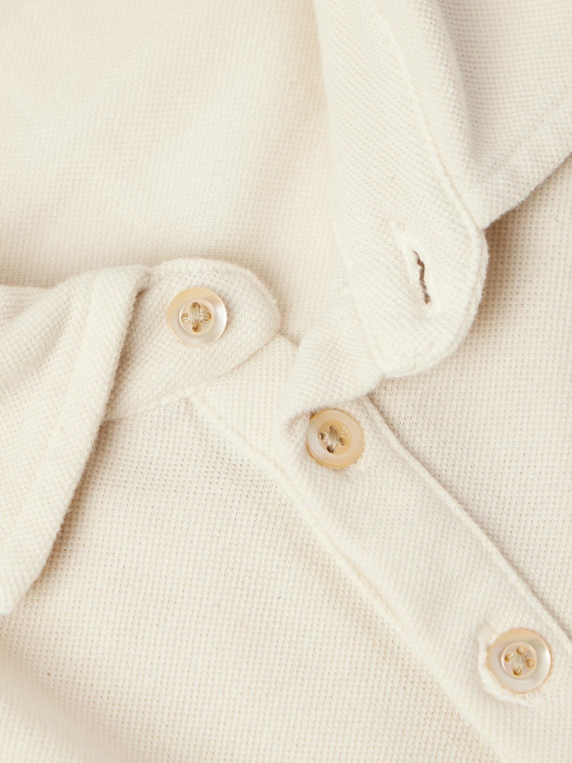 Massimo Alba - Ischia Cotton and Cashmere-Blend Piqué Polo Shirt - Neutrals