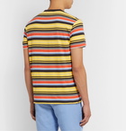 Orlebar Brown - Sammy Striped Cotton and Linen-Blend T-Shirt - Yellow