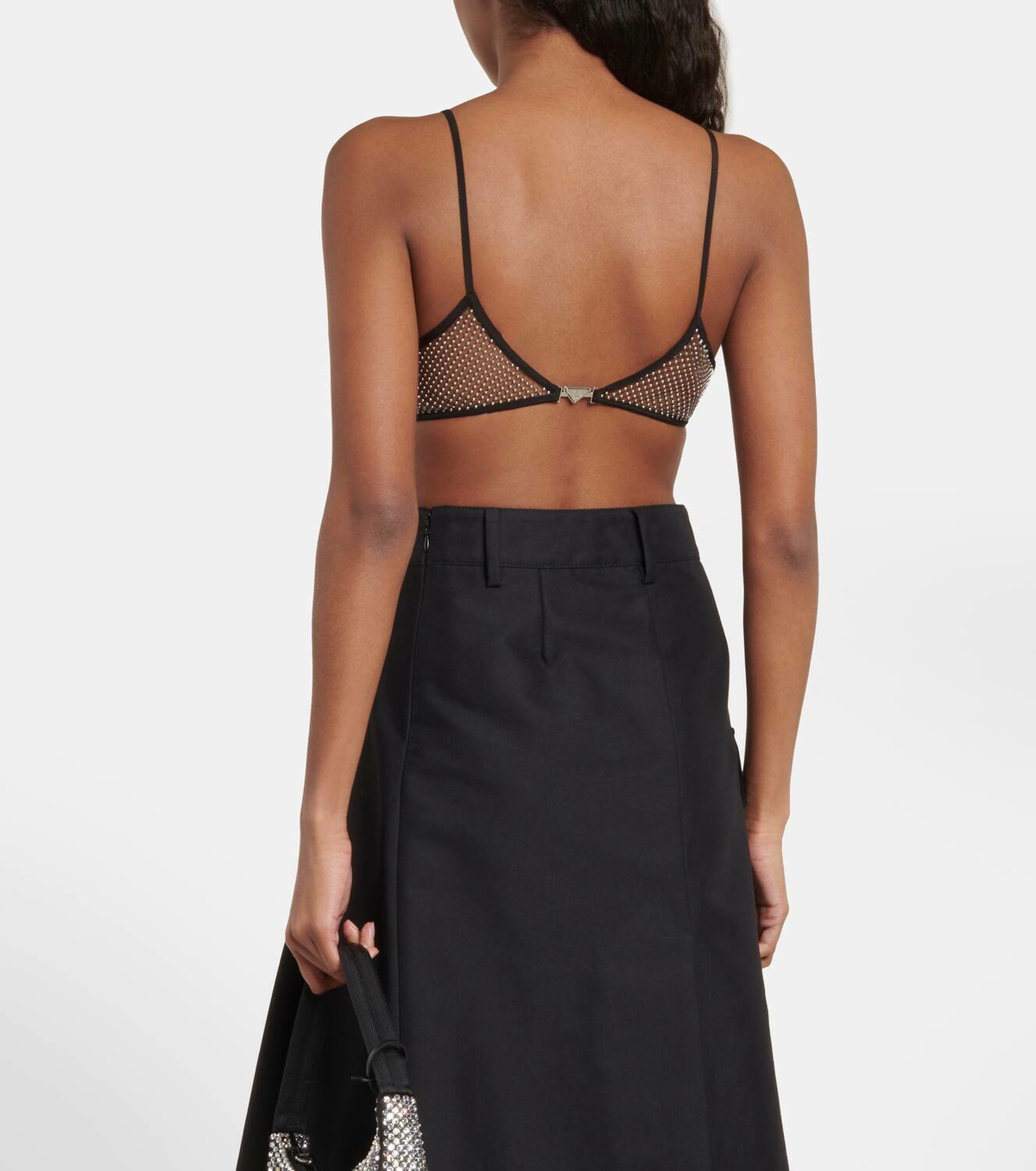 Prada Logo embellished bralette
