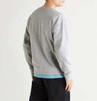 Nike - Logo-Appliquéd Mélange Loopback Cotton-Blend Jersey Sweatshirt - Gray