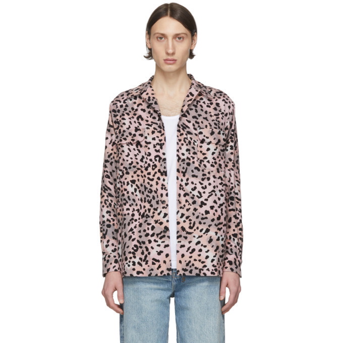 Photo: Wacko Maria Pink and Black Flannel Leopard Shirt