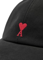 Ami Paris Logo-embroidered Cotton cap - Black - One Size