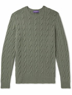 Ralph Lauren Purple label - Cable-Knit Cashmere Sweater - Green