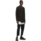 Julius Black Canvas Wrap Shirt