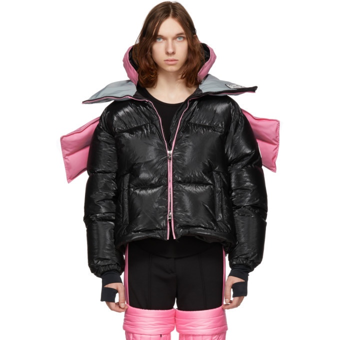 Photo: Colmar A.G.E. by Shayne Oliver Pink and Black Down Tyvek Concept Coat