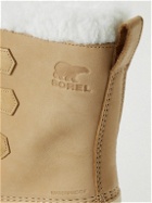 Sorel - Caribou™ Faux Shearling-Trimmed Nubuck and Rubber Snow Boots - Brown