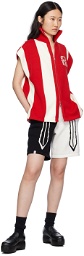 Charles Jeffrey LOVERBOY Red & White Stripe Vest