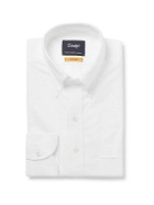 Drake's - White Button-Down Collar Cotton Oxford Shirt - White