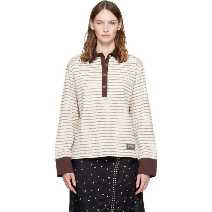 Photo: GANNI Beige Stripe Polo
