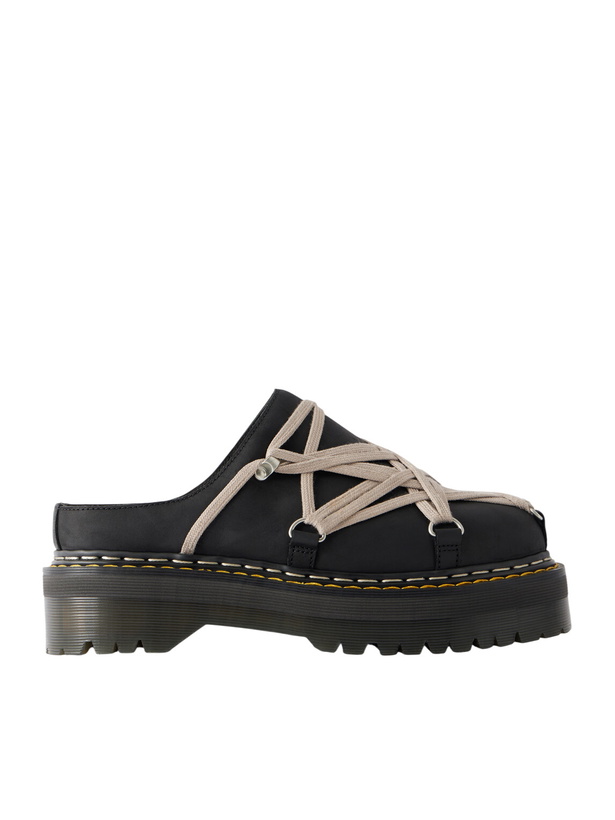 Photo: Rick Owens - Dr Martens Leather Mules - Black