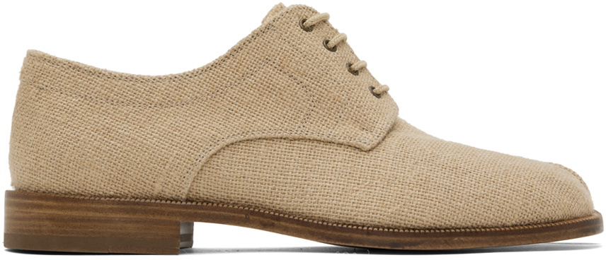 Maison Margiela Beige Jute Tabi Derbys Maison Margiela