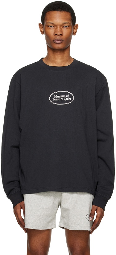 Photo: Museum of Peace & Quiet Black Printed Long Sleeve T-Shirt