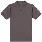 Fred Perry Authentic Men's Slim Fit Plain Polo Shirt in Gun Metal
