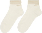 Jacquemus White & Beige Le Raphia 'Les Chaussettes Cuca' Socks
