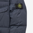 Stone Island Men's Crinkle Reps Long Down Coat in Navy