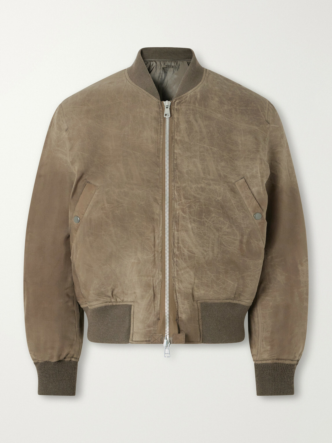 Our Legacy - Distressed Waxed Shell Bomber Jacket - Green