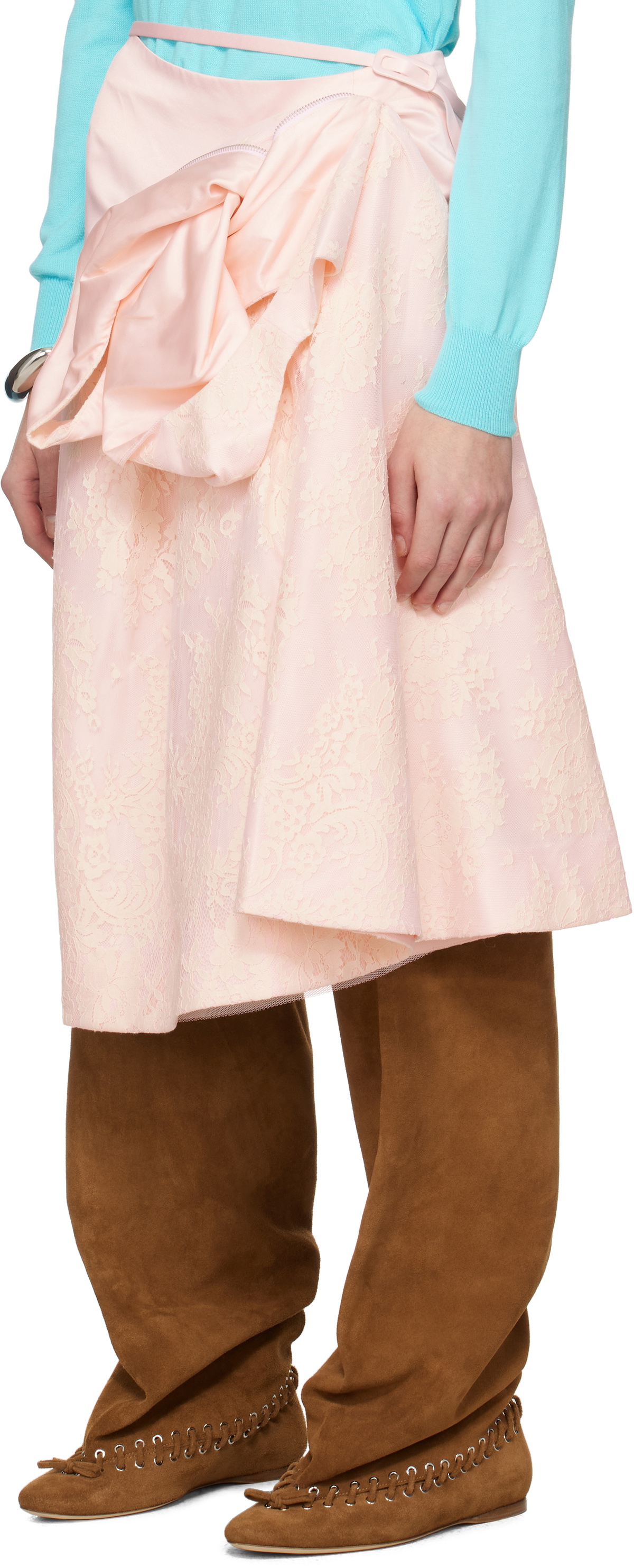 ALL-IN Pink Tilted Display Miniskirt